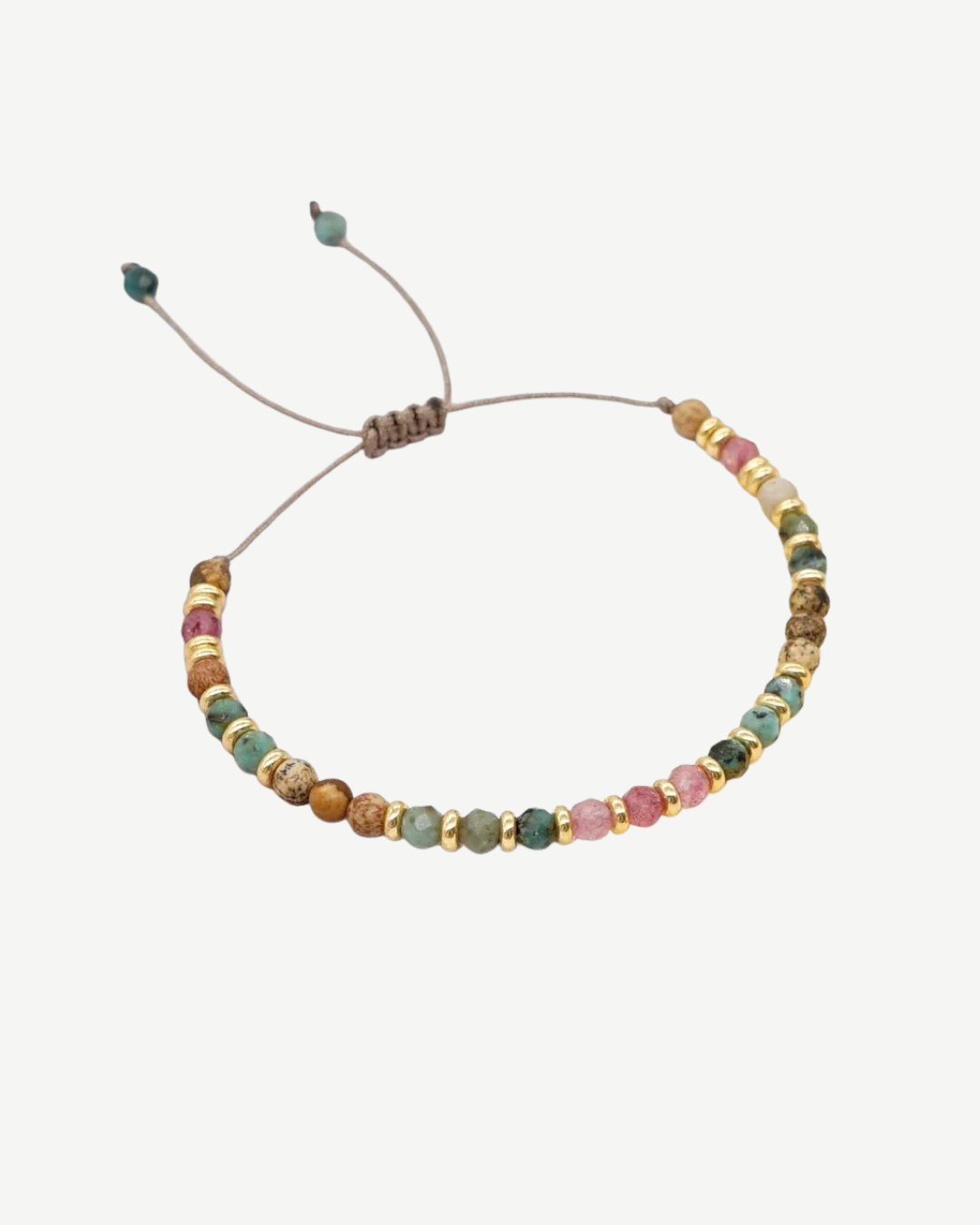 Multicolor Natural Stone Gold Spacer TROCAR NOME