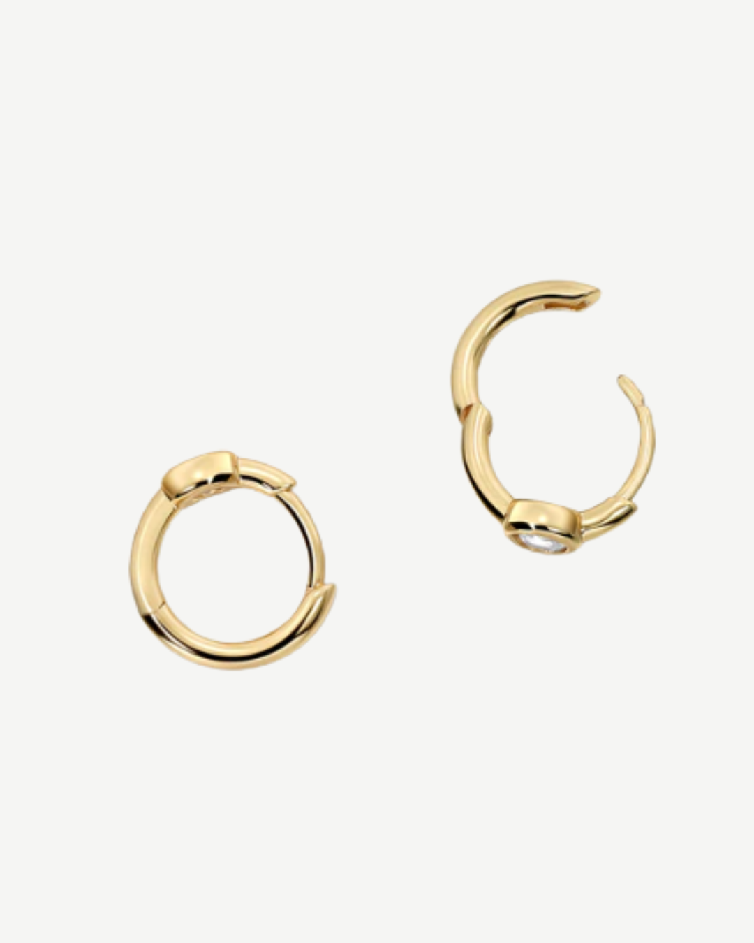 Round Moissanite Huggies