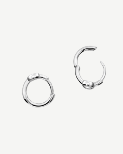 Round Moissanite Huggies