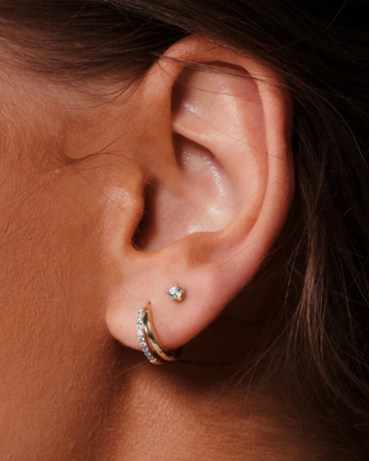 Golden Charm Hoops