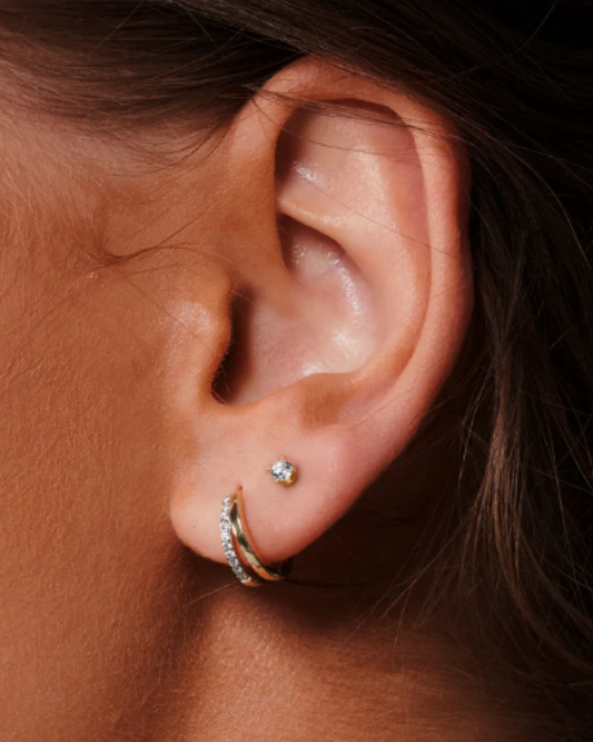 Golden Charm Hoops