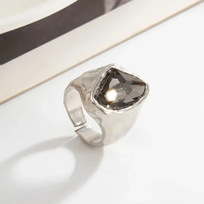 Minimalist Acrylic Rhinestone Open Ring