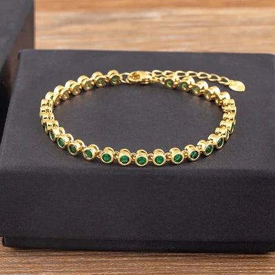 Nidin 6 Colors Shiny Crystal Bracelet For Women Rhinestone