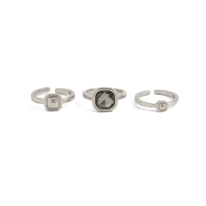 Minimalist Acrylic Rhinestone Open Ring