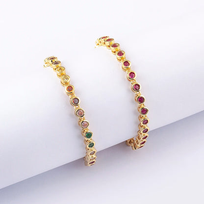 Nidin 6 Colors Shiny Crystal Bracelet For Women Rhinestone