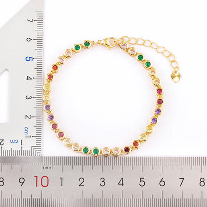 Nidin 6 Colors Shiny Crystal Bracelet For Women Rhinestone