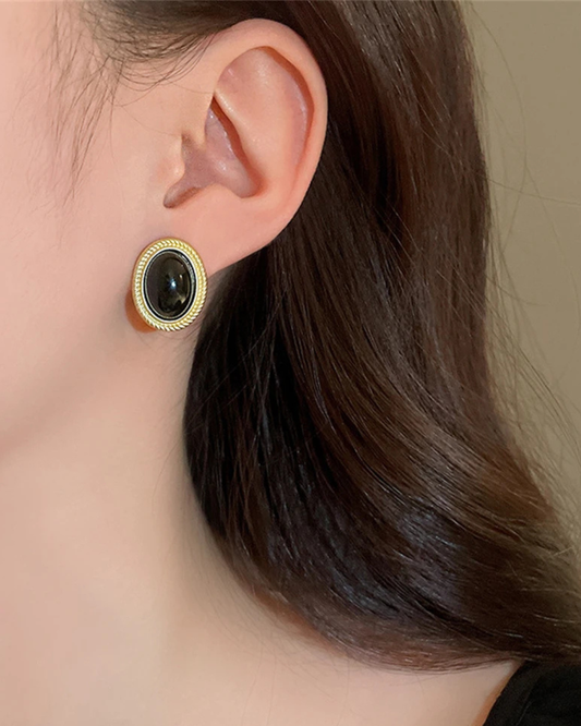 Onyx Muse Studs